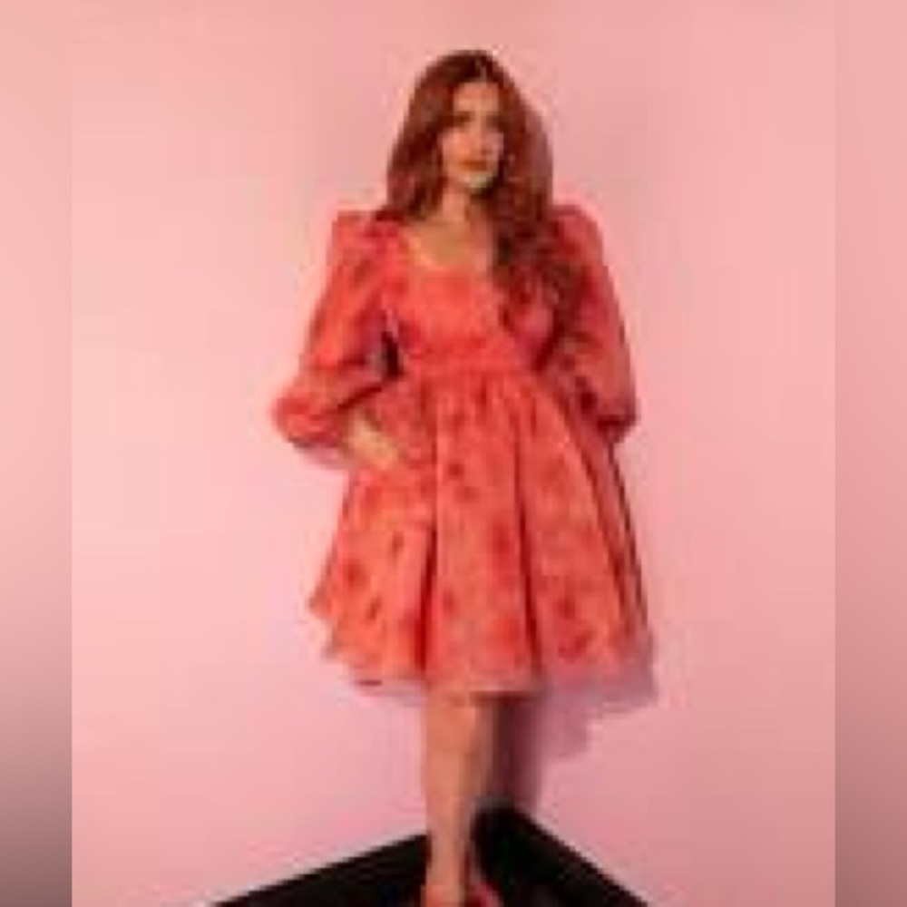 Vixen by Micheline Pitt Vibrant Orange labyrinth size medium never worn Fierys - Picture 2 of 8